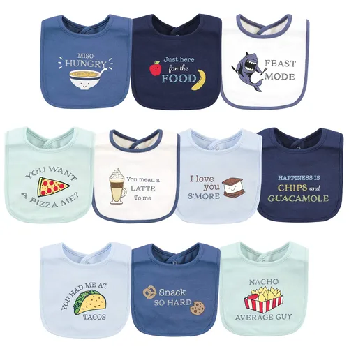 Miniatura 8 de Hudson Baby Baberos unisex de algodón para bebé, Hello World, talla única