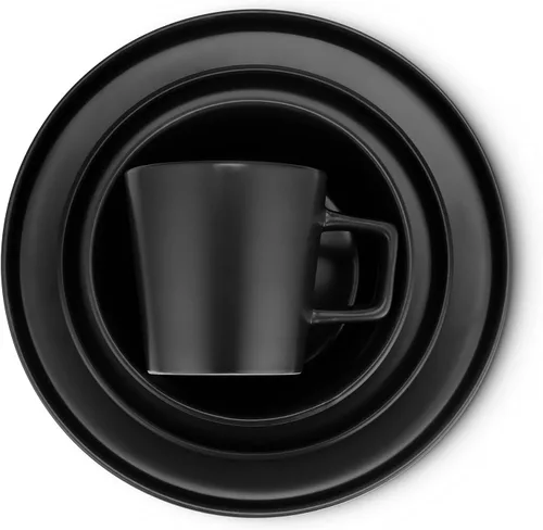 Miniatura 8 de Stone Lain Celina - Juego de vajilla de gres de 32 piezas, platos y tazones, colección de platos negro mate, servicio para 8, estilo minimalista