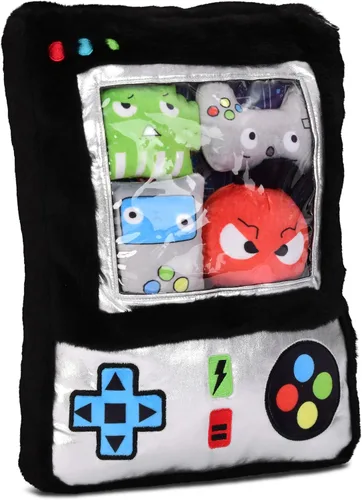 Miniatura 3 de iscream Juego de almohada de forro polar de 5 piezas en forma de videojuegos con detalles bordados
