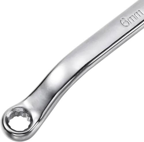 Miniatura 36 de uxcell Llave métrica de extremo de caja doble de 0.512 in x 0.630 in con desplazamiento de 12 puntos, cromada, acero Cr-V