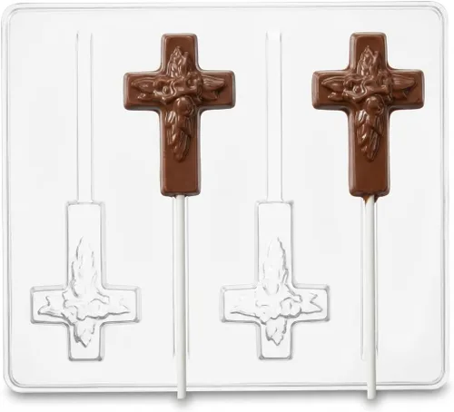 Miniatura 3 de Molde Cruz Lollipop Chocolate Candy Religious 426