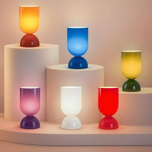 Miniatura 9 de Lámpara de mesa de cristal moderna de 8.9 pulgadas para sala de estar, lámparas de escritorio regulables para dormitorio, lámpara de mesita de noche
