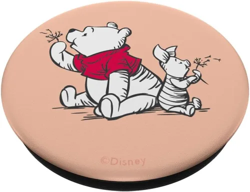 Miniatura 2 de Disney Winnie the Pooh and Piglet PopSockets PopSockets estándar de diente de león rosa