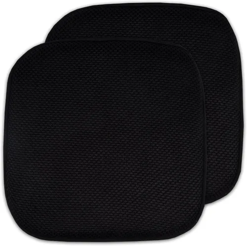 Miniatura 74 de Sweet Home Collection Cojines de espuma viscoelástica para silla, antideslizantes, diseño de panal de abeja, 16 x 16 pulgadas, paquete de 2