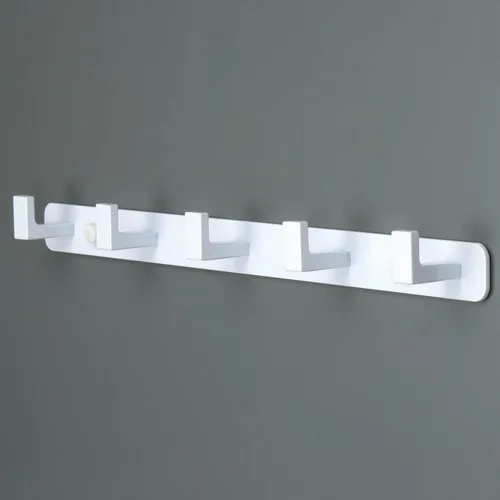 Miniatura 13 de Perchero, 6 Ganchos Triples de Acero Inoxidable Resistente, Ganchos de Pared Montados en la Pared, Barra de Ganchos Rústica para Ropa/Llaves