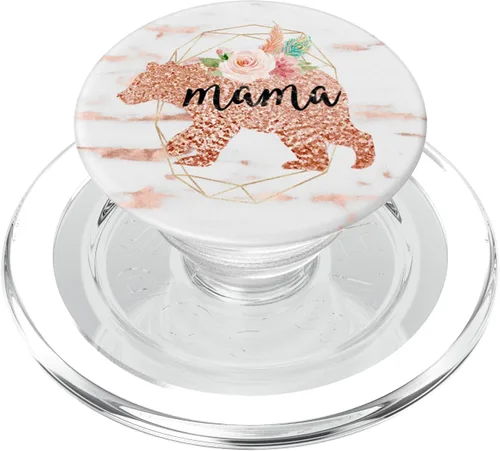 Miniatura 8 de Mama Bear Rose Marble - Soporte para teléfonos y tabletas, diseño geométrico de acuarela, color rosa