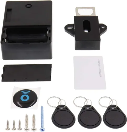 Miniatura 6 de ETEKJOY Cierre electrónico RFID para armarios oculto DIY para armarios de madera, taquillas, cajones, alacenas (Negro)
