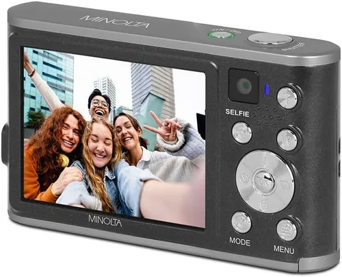 Miniatura 4 de Minolta Cámara digital de 48 megapíxeles con lente selfie trasera – Vídeo 4K Ultra HD, pantalla LCD de 2.8", zoom digital 16X