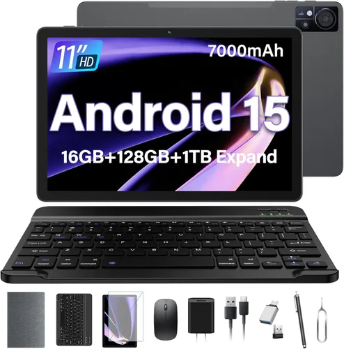 Tablet Android 15 de 11 pulgadas 2025 Última actualización 16 GB RAM 128 GB ROM 1 TB Expandion 5G WiFi celular 21MP doble cámara Octa-core MTK8786.