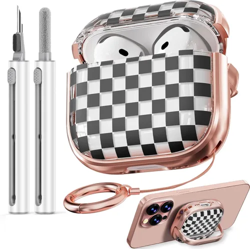 Miniatura 48 de Inesore Funda para AirPods Pro 3 2025 con cerradura, funda transparente floral para mujeres, compatible con Apple Airpods Pro de 3ª