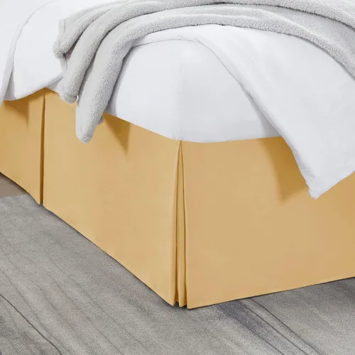 Miniatura 12 de Nestl Falda de cama individual blanca – Falda de cama de tamaño individual de 14 pulgadas de caída – Faldas de cama de microfibra cepillada – Falda