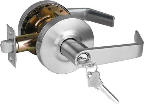 ANSI Grado 2 Manija de Puerta de Entrada Comercial con Llave, Certificada UL, Cumple ADA, Cromo Satinado 26D, GRD2-72ET-1P
