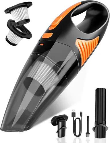 Miniatura 8 de Aspiradora de mano inalámbrica, succión fuerte de 11 KPA y motor sin escobillas de 25 minutos de tiempo de funcionamiento, aspiradora recargable