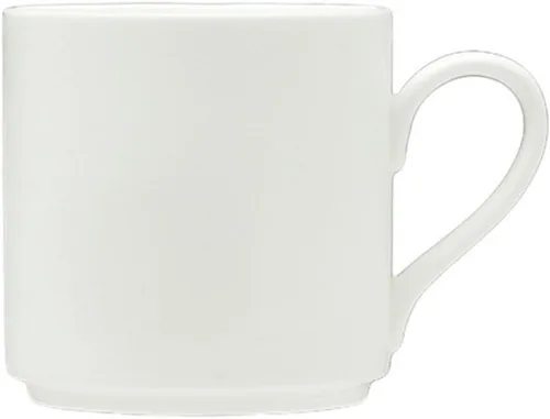 Miniatura 5 de Fortessa Fortaluxe Superwhite - Vajilla de porcelana vitrificada, taza grande apilable de 12 onzas, juego de 6