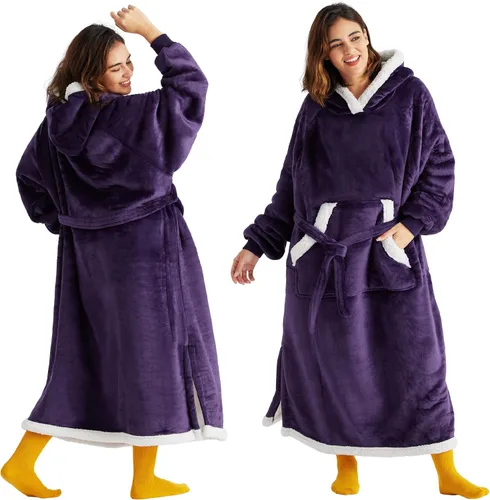Miniatura 23 de Bedsure Manta Ponible con Capucha, Cómoda Sudadera Manta Larga con Capucha como Regalos de Sudadera para el Día de las Madres para Mamá Mujeres