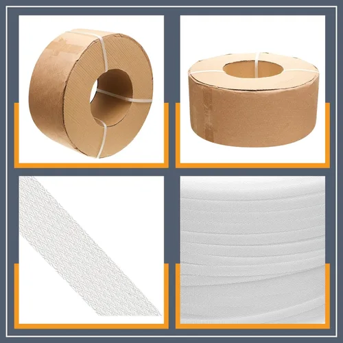 Miniatura 4 de Amylove Rollo de flejado de 1/2 pulgada, polipropileno (Pp), embalaje de polietileno resistente, 600 libras, resistencia a la rotura para máquinas