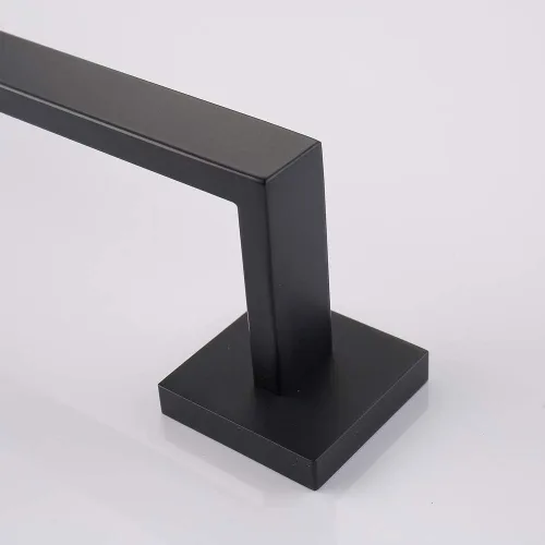 Miniatura 5 de TASTOS Toallero individual negro de 16 pulgadas, barra de toalla de baño SUS 304 de acero inoxidable resistente, toallero de cocina, soporte