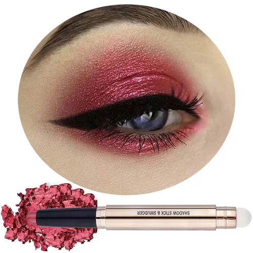 Miniatura 10 de Barra de Sombra de Ojos Negra, Lápiz de Sombra de Ojos Individual Cremoso Suave con Brillo, Barra Iluminadora de Sombra de Ojos Hipoalergénica Negro