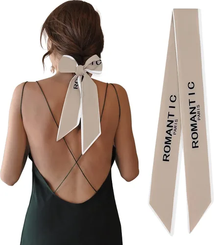 Miniatura 24 de Women's Designer Neckerchief Handbag Handle Ribbon Fashion Scarf Letter Printed Hair Tie