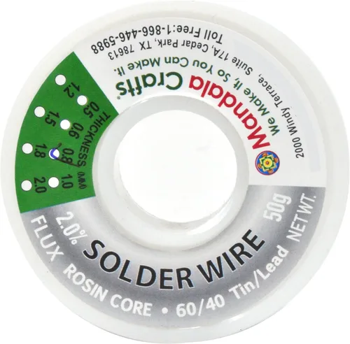 Miniatura 2 de Mandala Crafts Sn99 Ag0.3 Cu0.7 0.6mm 0.8mm 1mm 1.5mm. Cable de soldadura sin plomo con núcleo de colofonia flux