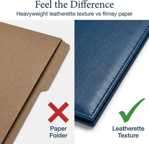 Miniatura 5 de PaperDirect Tableros de premios de cuero sintético azul con revestimiento de acetato, 9 x 11-½ pulgadas, paquete de 3, cubierta de certificado