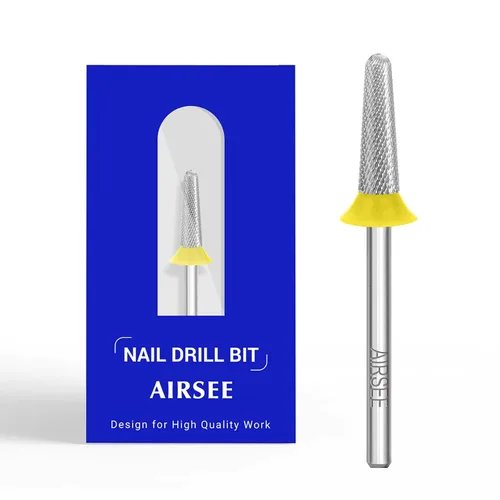 Miniatura 11 de AIRSEE Punta de carburo de tungsteno para taladro de uñas acrílico Efile, cabeza de máquina eléctrica de lima para manicura, pulido, arte
