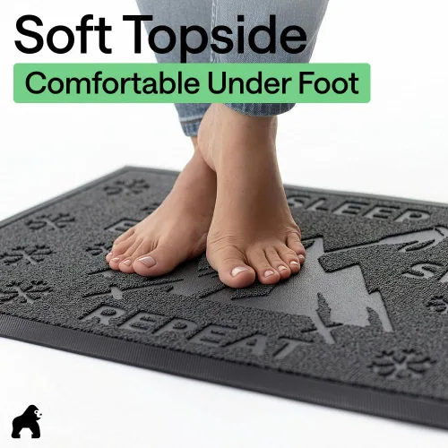 Miniatura 8 de Gorilla Grip - Tapete WeatherMax todoterreno 100% impermeable, caucho natural, resistente a manchas y decoloración, perfil bajo, interior y Grafito