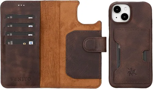 Miniatura 188 de Venito Florence - Funda de piel compatible con Samsung Galaxy S9, extra segura con bloqueo RFID, cartera desmontable para teléfono (gris decolorado)