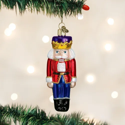 Miniatura 2 de Old World Christmas Adorno de cristal soplado del Príncipe Cascanueces para árbol de Navidad, decoración navideña hecha a mano, colección navideña