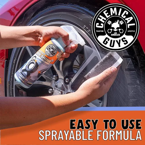 Miniatura 3 de Chemical Guys Tire Kicker Spray Pulverizable de Brillo Extra Brillante para Neumáticos, Acabado Seco al Tacto - Restaura el Aspecto Húmedo al