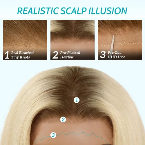 Miniatura 2 de Pelucas de cabello humano de 10 pulgadas