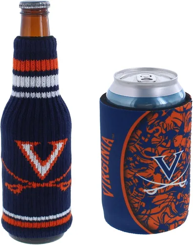 Miniatura 47 de College Team Color Logo Can & Bottle Holder Insulator Beverage Cooler Set