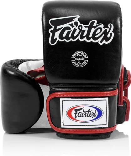 Fairtex TGO3 - Guantes de boxeo Muay Thai para hombres, mujeres, niños, diseño especial de pulgar abierto, guantes de MMA, kickboxing, gimnasio,
