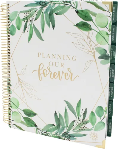 Miniatura 9 de bloom daily planners Planificador y organizador de tapa dura para el día de la boda (sin fecha), 9 x 11 pulgadas, diseño floral dorado