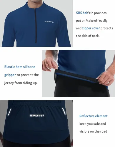 Miniatura 4 de Playera de mangas largas para ciclismo, para hombre. Remera para ciclismo, transpirable y de secado rápido.