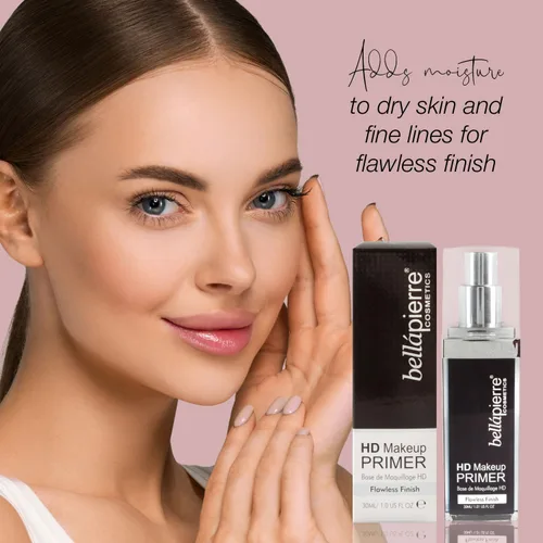 Miniatura 2 de bellapierre Imprimación de maquillaje HD para una tez suave y clara, sin crueldad animal y no tóxica, corrector facial sin talco, 1.01 onzas líquidas