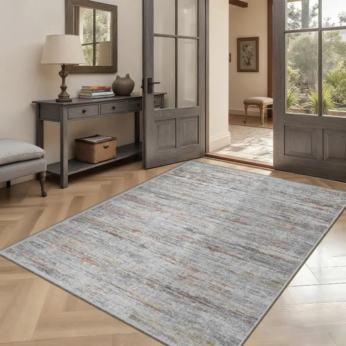 Miniatura 49 de Alfombras para pasillos antideslizantes 2x8, alfombra de pasillo moderna lavable para entrada, alfombra de piso suave resistente a manchas para Gris