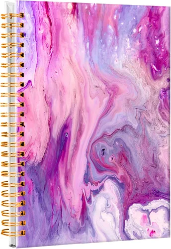 Miniatura 9 de iampanda Cuaderno de diario en espiral, encuadernación fuerte de doble alambre con papel de primera calidad para niñas y mujeres, 60 hojas A5 a