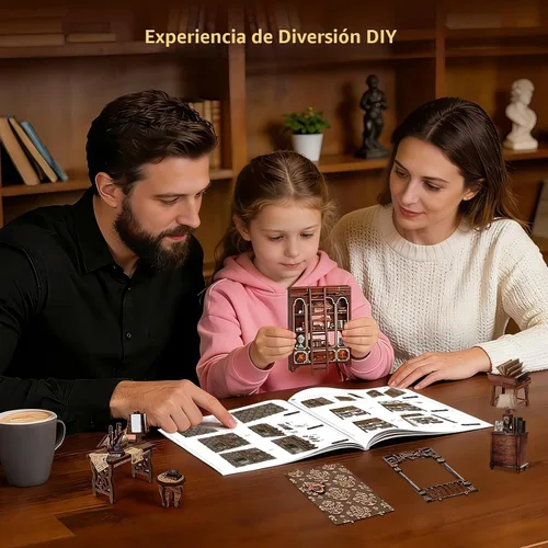 Miniatura 7 de Rincones de libros para adultos, kit de rincón de libros en miniatura para casa de muñecas, kits de modelos, kits de manualidades para adultos