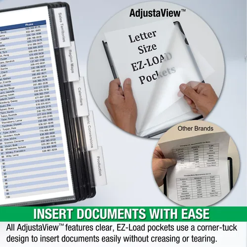 Miniatura 6 de Ultimate Office AdjustaView Organizador de escritorio de referencia de 10 bolsillos con bolsillos de carga fácil y base compacta y pesada para mayor