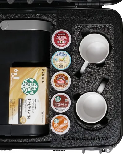 Miniatura 3 de Case Club Funda impermeable precortada compatible con cafetera Keurig K-Mini, capacidad para 2 tazas y almacena 5 cápsulas
