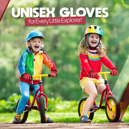 Miniatura 4 de Kids Cycling Gloves - Full Finger Bike Gloves for Boys & Girls, Non-Slip Motorbike Gloves for BMX, MTB, Scooter & Outdoor Sports