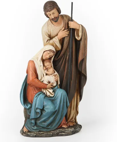 Miniatura 10 de Estatua católica de la Santa Familia BC, belén de 6 pulgadas de alto en interiores, regalo religioso, decoración del hogar de Navidad, figura