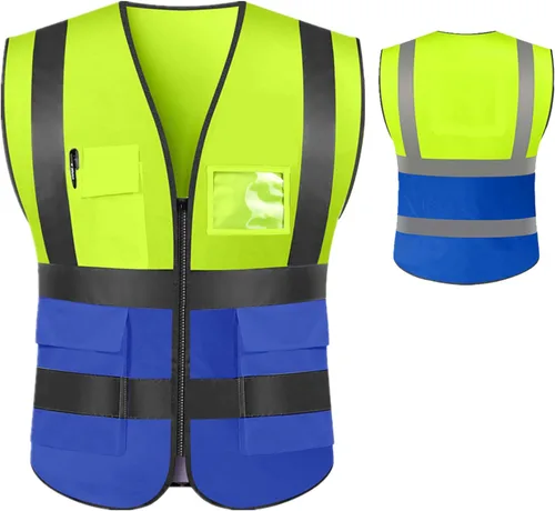 Miniatura 6 de Chaleco de seguridad reflectante personalizado de alta visibilidad chaleco de seguridad para hombres y mujeres, ropa de trabajo de construcción