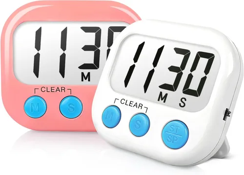 Miniatura 22 de Temporizadores de aula para profesores y niños, temporizador digital magnético grande, suministros para profesores, paquete de 12, azul y verde Azul