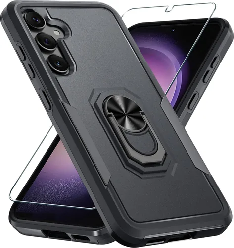 Miniatura 23 de Funda compatible con Samsung Galaxy S22 con protector de pantalla [no para S22+], resistente a prueba de golpes, funda de teléfono de cuerpo Verde