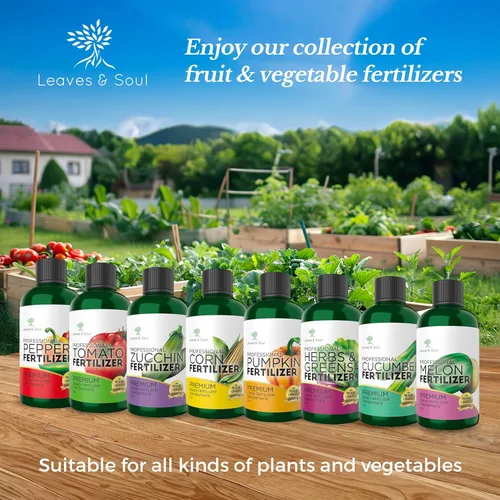 Miniatura 5 de LEAVES AND SOUL Fertilizante líquido profesional de calabacín Concentrado 5-1-5, fertilizante líquido para plantas para jardín, productos