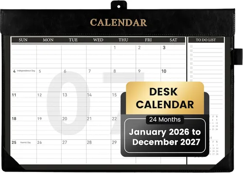 Miniatura 16 de Yoment Calendario de escritorio 2026, enero de 2026 a diciembre de 2027, 2026, calendario de escritorio grande de 17 x 12 pulgadas, calendario 2026