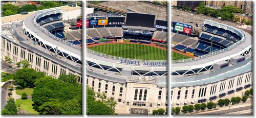 Miniatura 30 de TUMOVO American Sports - Decoración de pared Wrigley Stadium, 3 piezas, arte de pared de estadio de béisbol, cuadros para decoración del hogar