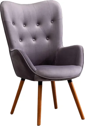 Miniatura 12 de Roundhill Furniture - Silla decorativa doarnin contemporánea de terciopelo sedoso con respaldo de botones, Tela, Chocolate